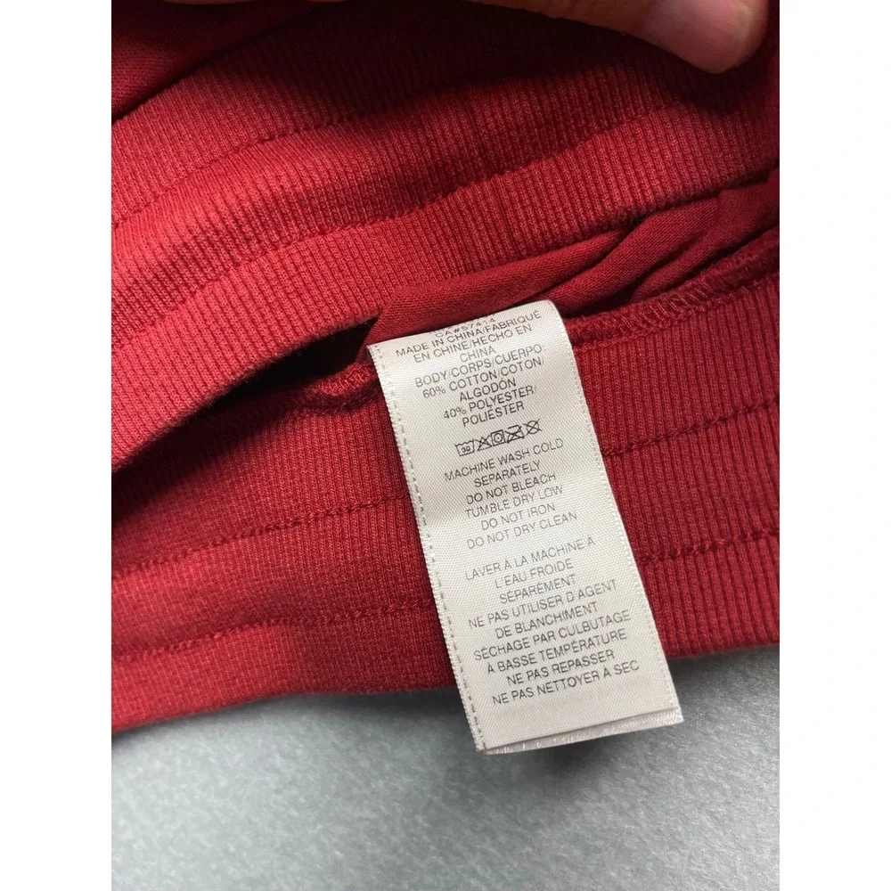 True Religion Mens Red Embroidered Logo Wide Leg Sweatpants Small Fashion 2002